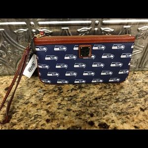 Dooney & Bourke Large Slim Wristlet - Seahawks